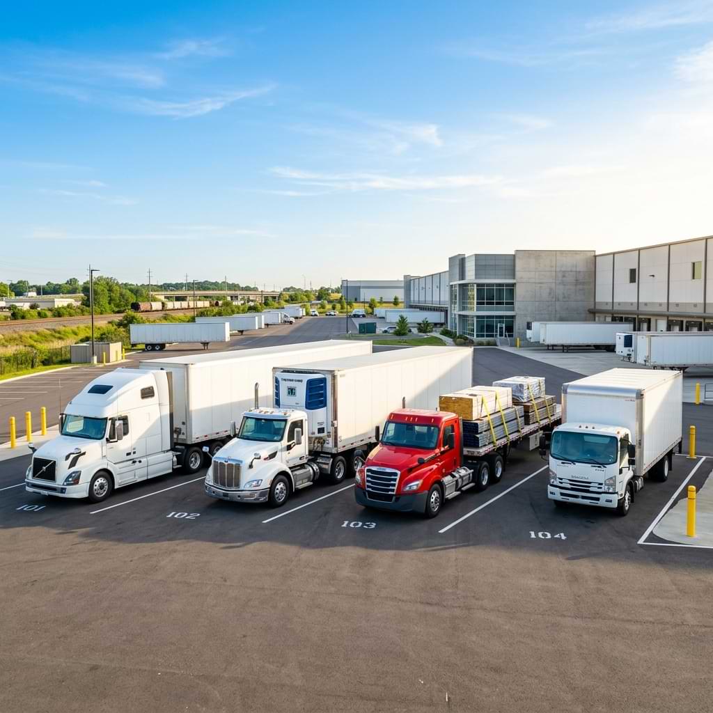 Fleet of commercial trucks